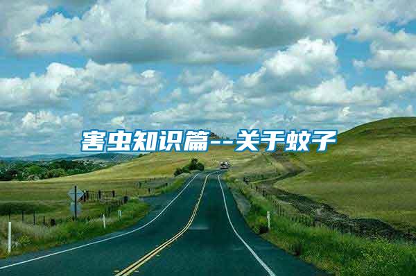 害蟲知識(shí)篇--關(guān)于蚊子