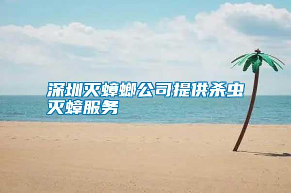 深圳滅蟑螂公司提供殺蟲(chóng)滅蟑服務(wù)