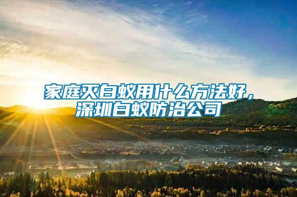 家庭滅白蟻用什么方法好，深圳白蟻防治公司