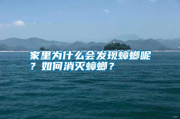 家里為什么會(huì)發(fā)現(xiàn)蟑螂呢？如何消滅蟑螂？