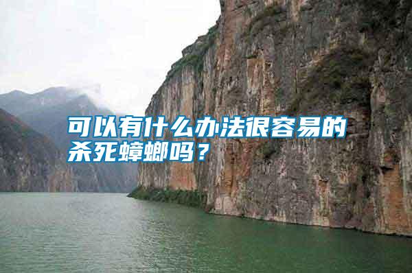 可以有什么辦法很容易的殺死蟑螂嗎？