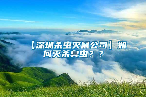 【深圳殺蟲滅鼠公司】如何滅殺臭蟲？？