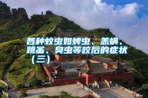 各種蚊蟲如蜱蟲、恙螨、跳蚤、臭蟲等咬后的癥狀（三）