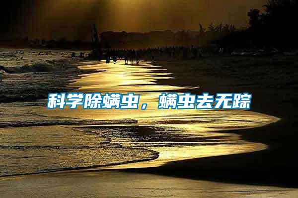 科學除螨蟲，螨蟲去無蹤