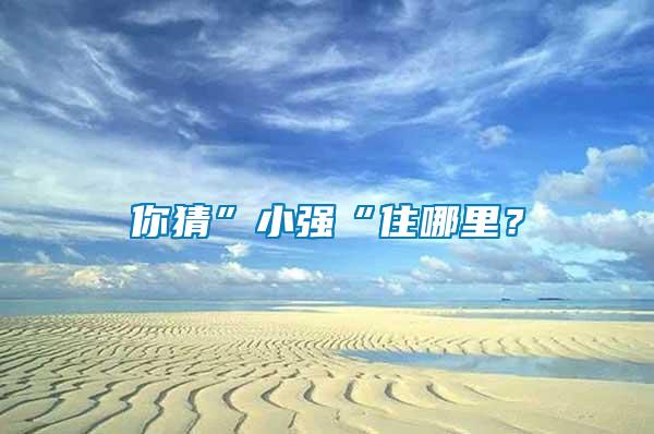 你猜”小強(qiáng)“住哪里？