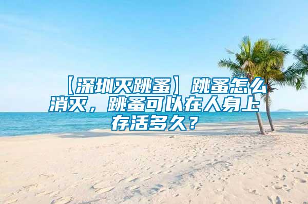 【深圳滅跳蚤】跳蚤怎么消滅，跳蚤可以在人身上存活多久？