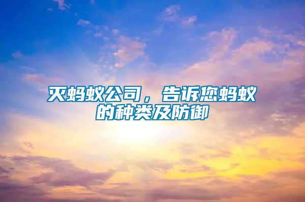 滅螞蟻公司，告訴您螞蟻的種類及防御