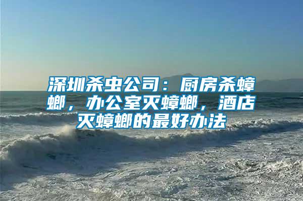 深圳殺蟲(chóng)公司：廚房殺蟑螂，辦公室滅蟑螂，酒店滅蟑螂的最好辦法