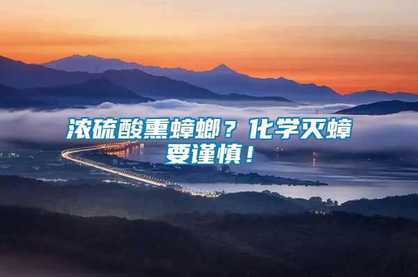 濃硫酸熏蟑螂？化學(xué)滅蟑要謹(jǐn)慎！