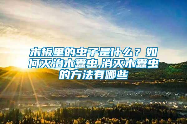 木板里的蟲子是什么？如何滅治木蠹蟲,消滅木蠹蟲的方法有哪些
