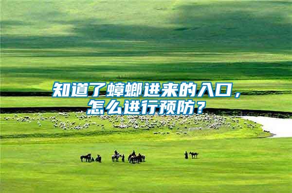 知道了蟑螂進(jìn)來(lái)的入口，怎么進(jìn)行預(yù)防？
