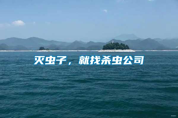 滅蟲子，就找殺蟲公司