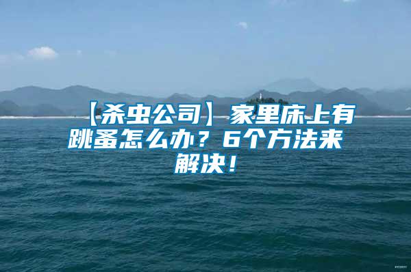 【殺蟲公司】家里床上有跳蚤怎么辦？6個方法來解決！