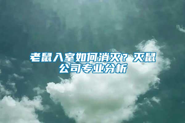 老鼠入室如何消滅？滅鼠公司專業(yè)分析