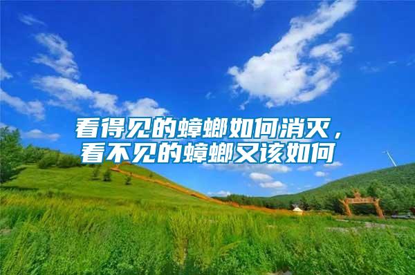 看得見的蟑螂如何消滅，看不見的蟑螂又該如何