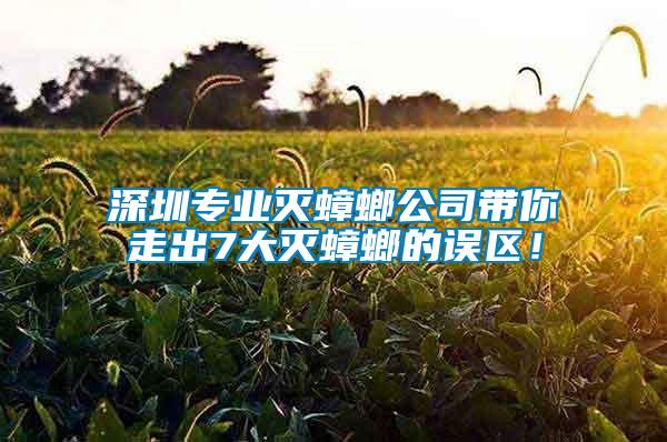 深圳專(zhuān)業(yè)滅蟑螂公司帶你走出7大滅蟑螂的誤區(qū)！