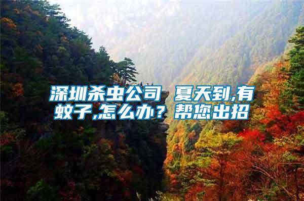 深圳殺蟲公司 夏天到,有蚊子,怎么辦？幫您出招