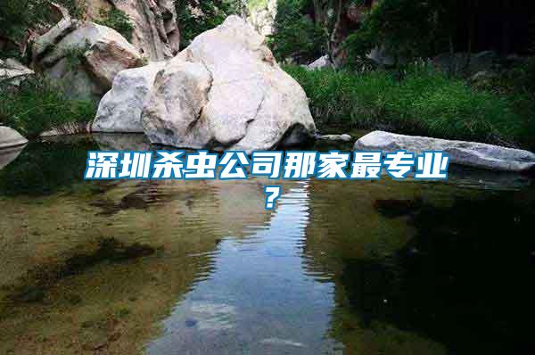 深圳殺蟲公司那家最專業(yè)？