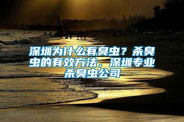 深圳為什么有臭蟲？殺臭蟲的有效方法，深圳專業(yè)殺臭蟲公司