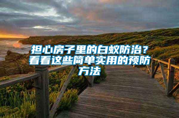 擔(dān)心房子里的白蟻防治？看看這些簡單實用的預(yù)防方法