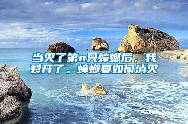 當(dāng)滅了第n只蟑螂后，我裂開了。蟑螂要如何消滅