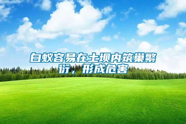 白蟻容易在土壩內(nèi)筑巢繁衍，形成危害