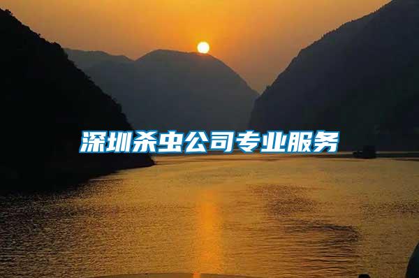 深圳殺蟲公司專業(yè)服務