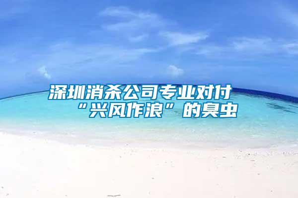 深圳消殺公司專業(yè)對付“興風作浪”的臭蟲