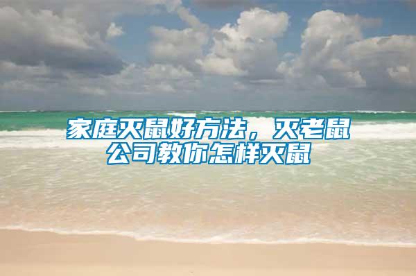 家庭滅鼠好方法，滅老鼠公司教你怎樣滅鼠