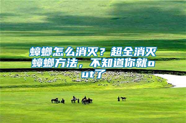 蟑螂怎么消滅？超全消滅蟑螂方法，不知道你就out了