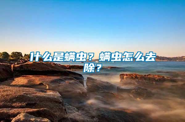 什么是螨蟲？螨蟲怎么去除？