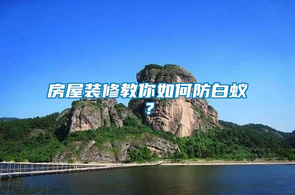 房屋裝修教你如何防白蟻？