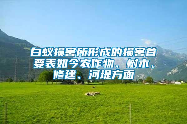 白蟻損害所形成的損害首要表如今農(nóng)作物、樹木、修建、河堤方面