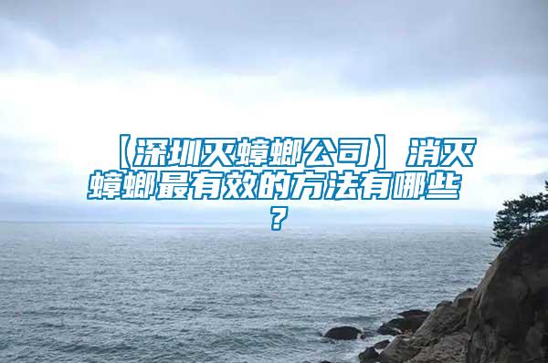 【深圳滅蟑螂公司】消滅蟑螂最有效的方法有哪些？
