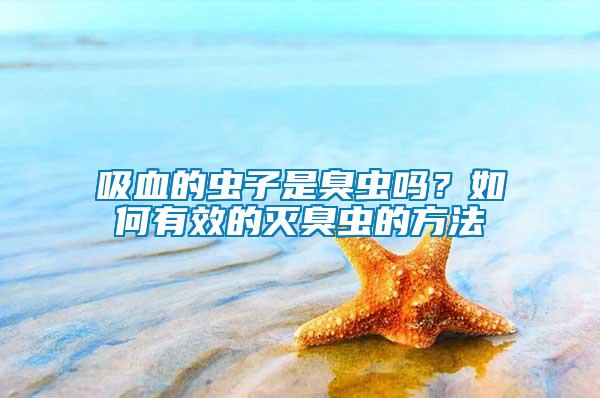 吸血的蟲子是臭蟲嗎？如何有效的滅臭蟲的方法