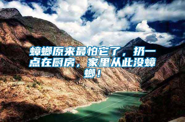 蟑螂原來(lái)最怕它了，扔一點(diǎn)在廚房，家里從此沒(méi)蟑螂！