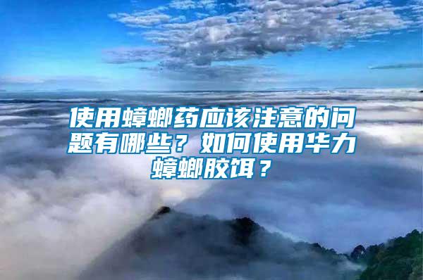 使用蟑螂藥應(yīng)該注意的問題有哪些？如何使用華力蟑螂膠餌？