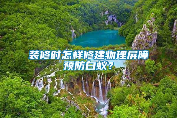 裝修時(shí)怎樣修建物理屏障預(yù)防白蟻？