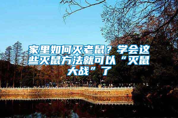 家里如何滅老鼠？學(xué)會這些滅鼠方法就可以“滅鼠大戰(zhàn)”了