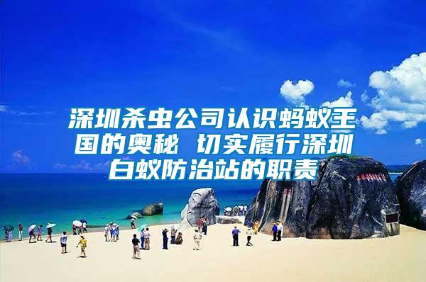 深圳殺蟲公司認(rèn)識(shí)螞蟻王國的奧秘 切實(shí)履行深圳白蟻防治站的職責(zé)