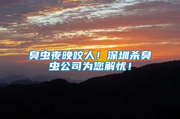 臭蟲夜晚咬人！深圳殺臭蟲公司為您解憂！