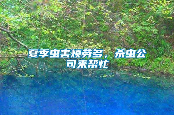 夏季蟲害煩勞多，殺蟲公司來幫忙