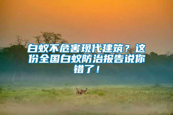 白蟻不危害現(xiàn)代建筑？這份全國白蟻防治報告說你錯了！
