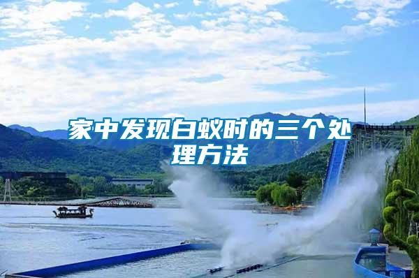 家中發(fā)現白蟻時的三個處理方法