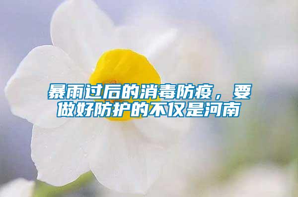 暴雨過后的消毒防疫，要做好防護(hù)的不僅是河南