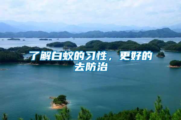 了解白蟻的習(xí)性，更好的去防治