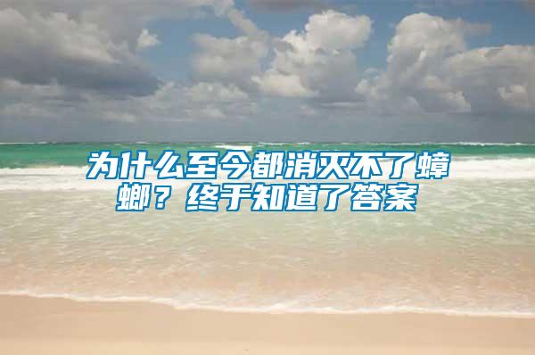 為什么至今都消滅不了蟑螂？終于知道了答案