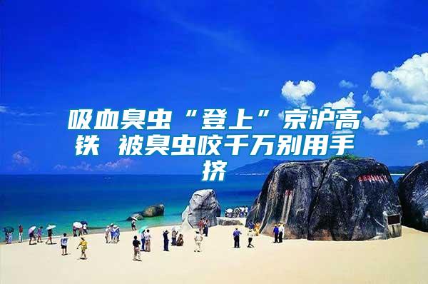 吸血臭蟲(chóng)“登上”京滬高鐵 被臭蟲(chóng)咬千萬(wàn)別用手?jǐn)D