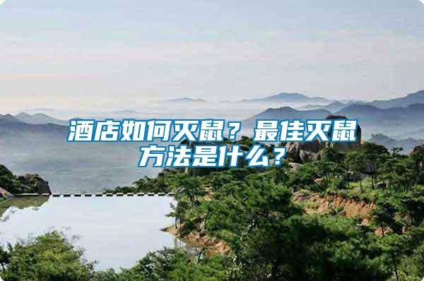 酒店如何滅鼠？最佳滅鼠方法是什么？