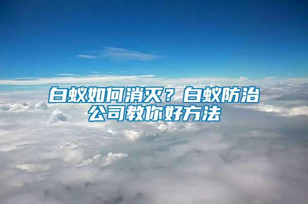 白蟻如何消滅？白蟻防治公司教你好方法